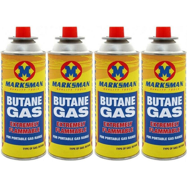 Marksman Butane Camping Gas Canisters 227g - Pack of 4 - Towsure