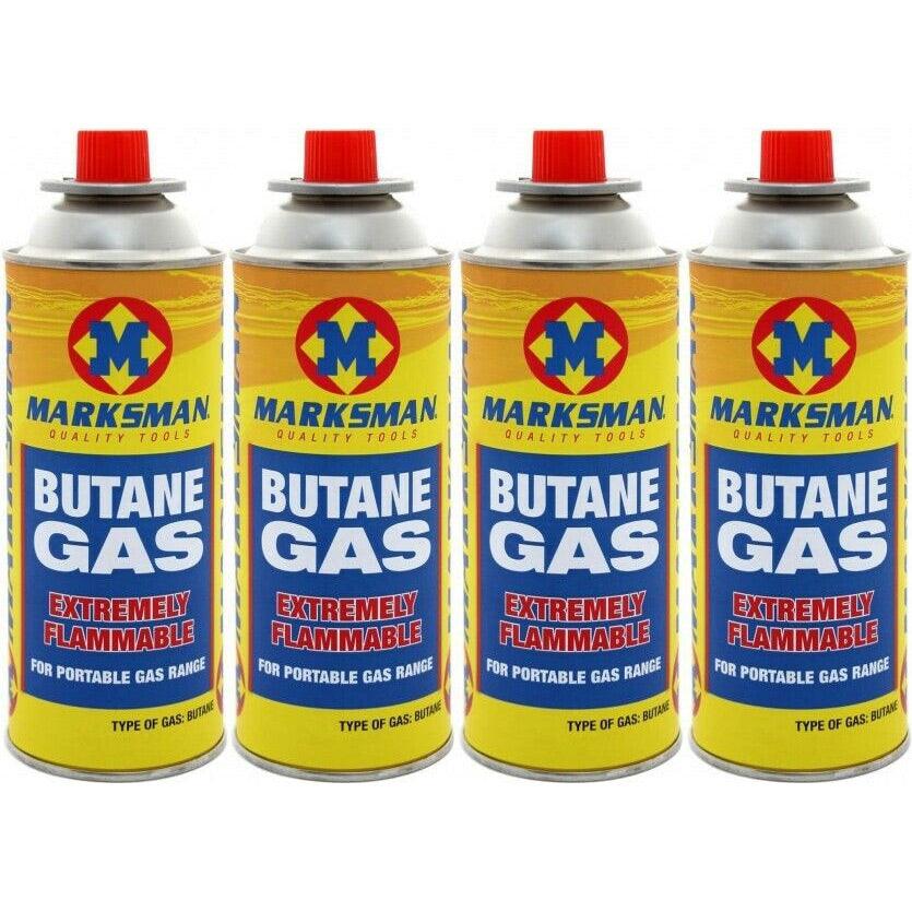 Marksman Butane Camping Gas Canisters 227g - Pack of 4 - Towsure