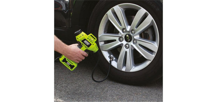 Maypole MP7951 12v Handheld Analogue Tyre Compressor With LED Light