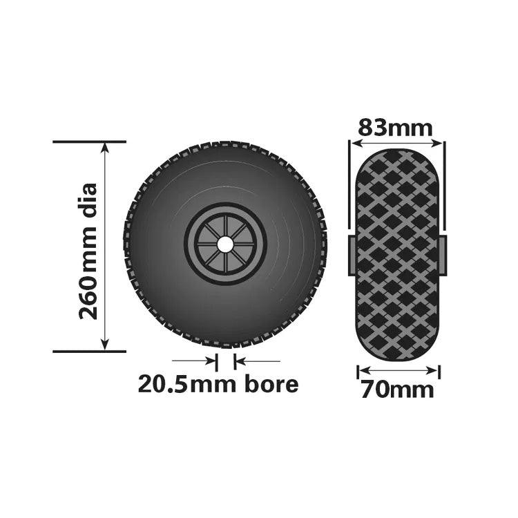 Maypole MP227 10" Spare Wheel Assembly 4 Stud Pre-Balanced