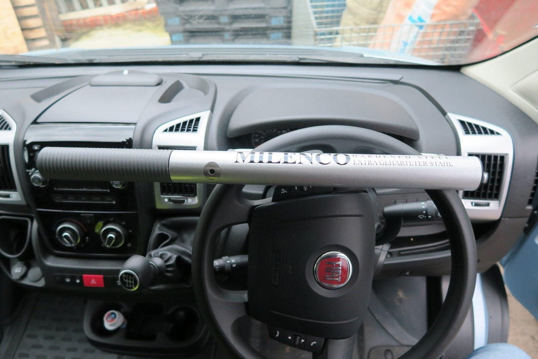 Milenco High Security Steering Wheel Lock - Silver - Towsure
