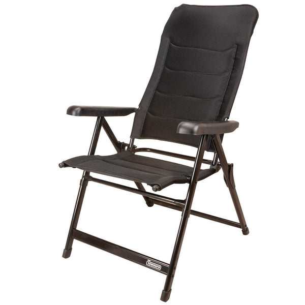 Towsure Monaco reclining camping chair - black