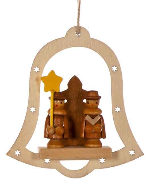 Natural Wooden Christmas Bell Decoration - Towsure