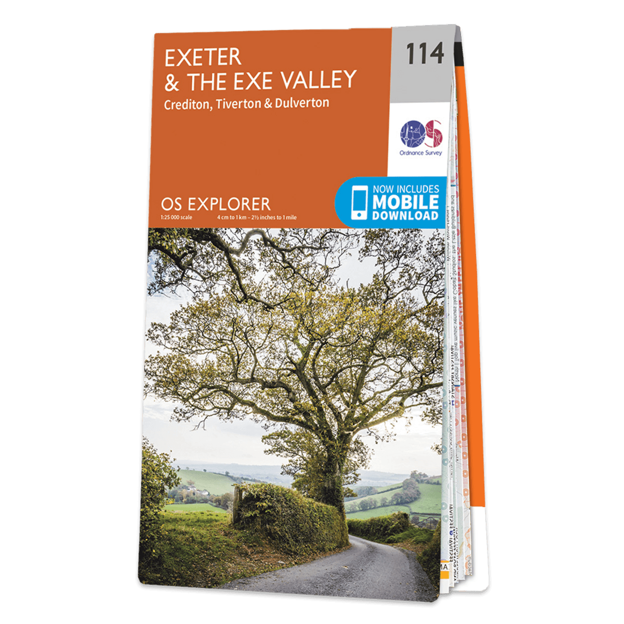 OS Explorer Map 114 - Exeter & the Exe Valley Crediton Tiverton ...