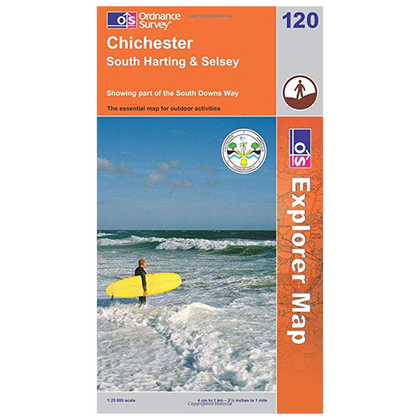 OS Explorer Map 120 - Chichester South Harting & Selsey - Towsure