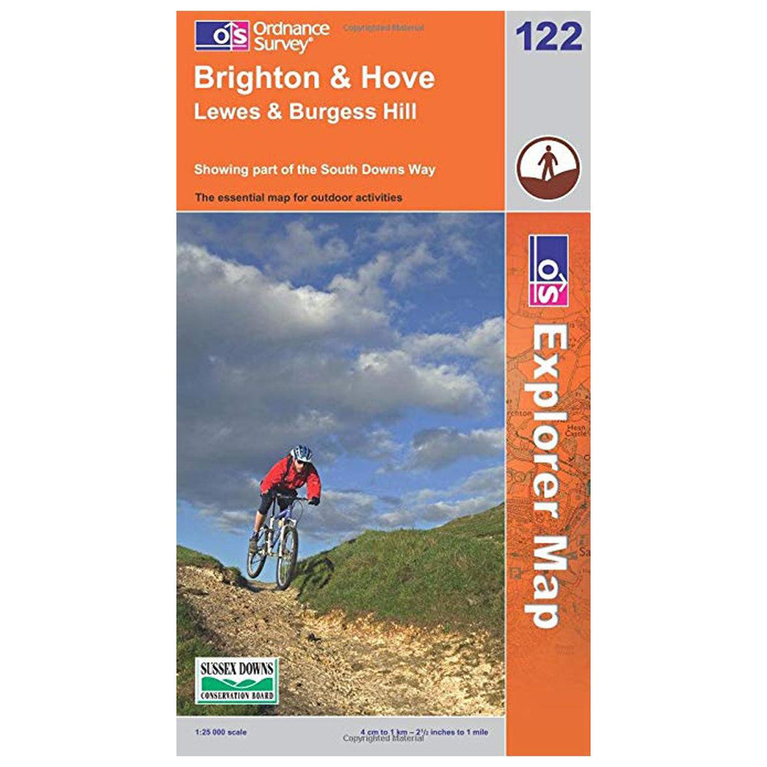 OS Explorer Map 122 - Brighton & Hove Lewes & Burgess Hill - Towsure