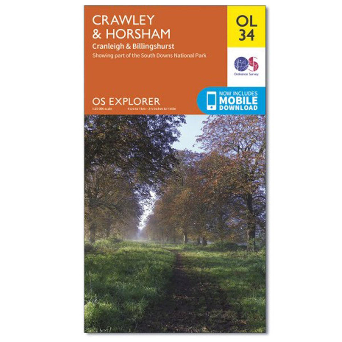 OS Explorer Map 134 - Crawley & Horsham Cranleigh & Billingshurst - Towsure