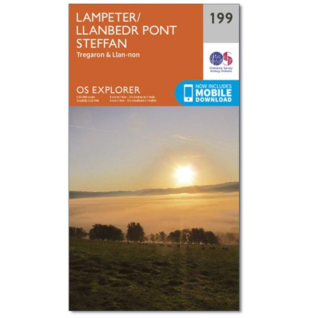 OS Explorer Map 199 - Lampeter Tregaron & Llan-non - Towsure