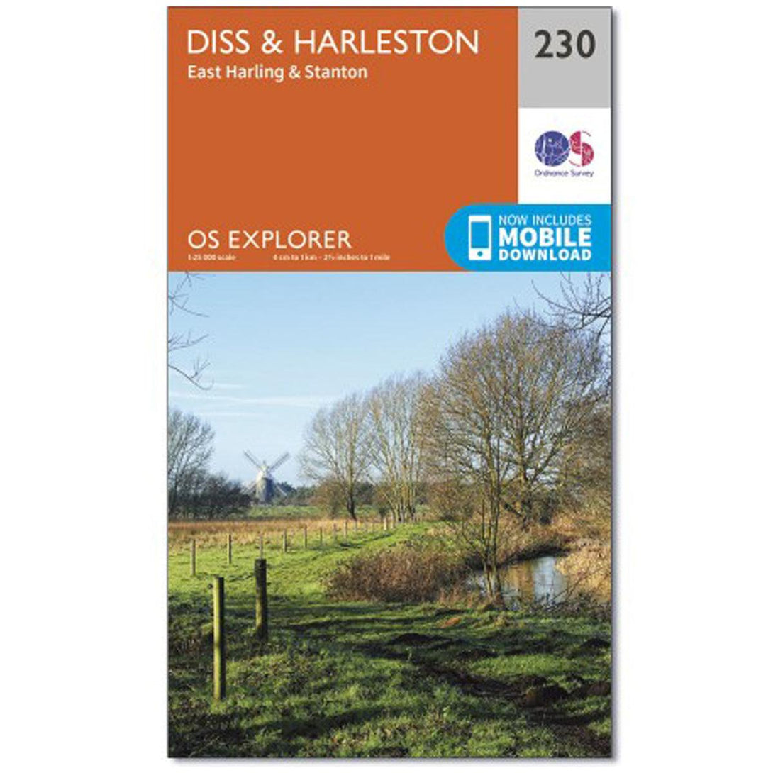 OS Explorer Map 230 - Diss & Harleston East Harling & Stanton - Towsure