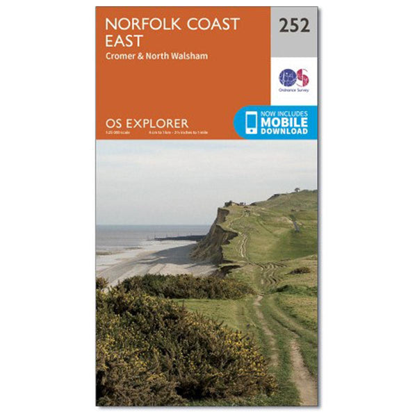 OS Explorer Map 252 - Norfolk Coast East Cromer & North Walsham - Towsure