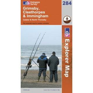 OS Explorer Map 284 - Grimsby Cleethorpes & Immingham Caistor & North Thoresby - Towsure