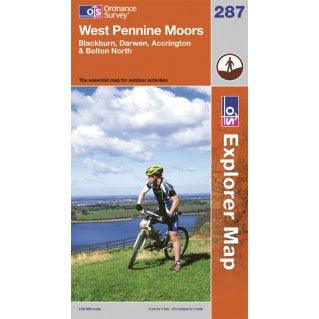 OS Explorer Map 287 - West Pennine Moors Blackburn Darwen & Accrington - Towsure