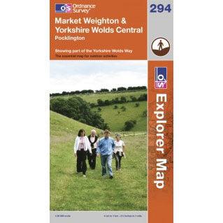 OS Explorer Map 294 - Market Weighton & Yorkshire Wolds Central Pocklington - Towsure