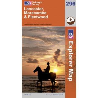Os Map 296 OS Explorer Map 296 - Lancaster Morecambe & Fleetwood - Towsure