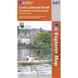 OS Explorer Map 347 - Loch Lomond South Dumbarton & Helensburgh Drymen & Cove - Towsure