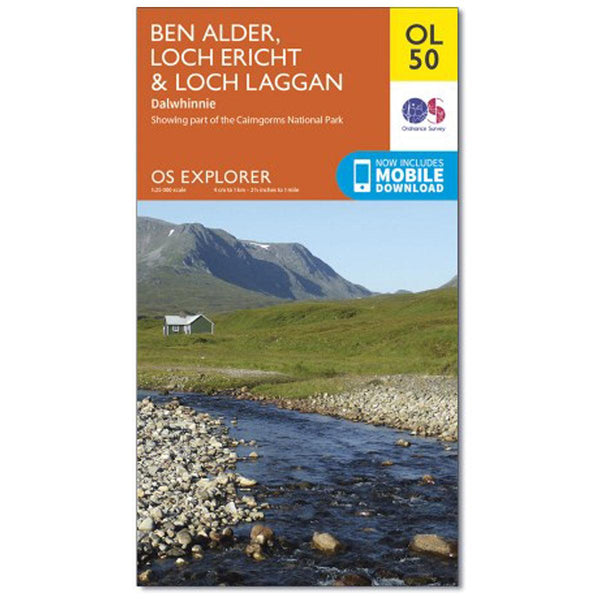 OS Explorer Map 393 - Ben Alder Loch Ericht & Loch Laggan Dalwhinnie - Towsure