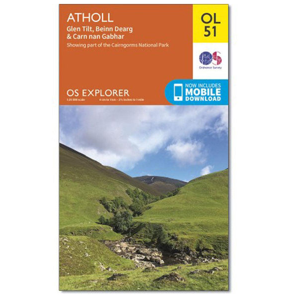 OS Explorer Map 394 - Atholl Glen Tilt Beinn Dearg & Carn nan Gabhar - Towsure