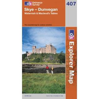 OS Explorer Map 407 - Skye - Dunvegan Waternish & Macleod?s Tables - Towsure
