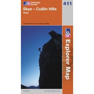 OS Explorer Map 411 - Skye - Cuillin Hills Soay - Towsure