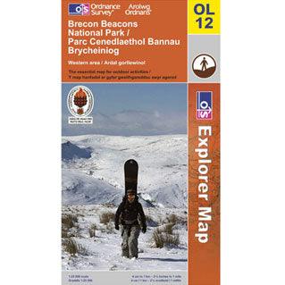 OS Explorer Map OL12 - Brecon Beacons National Park (Western area) Western area - Towsure