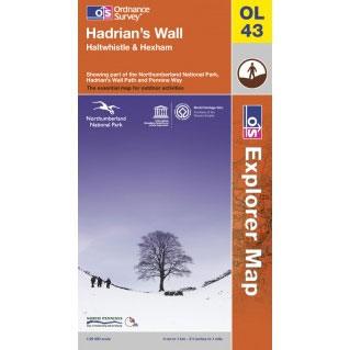 OS Explorer Map OL43 - Hadrians Wal - Towsure