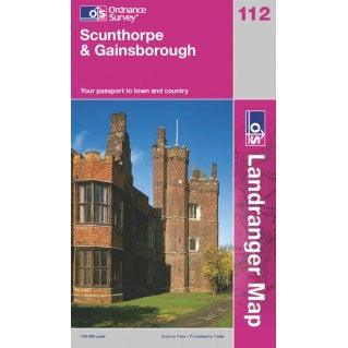 OS Landranger Map 112 Scunthorpe & Gainsborough - Towsure