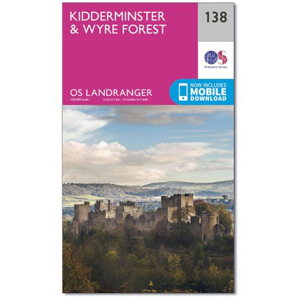 OS Landranger Map 138 Kidderminster & Wyre Forest - Towsure