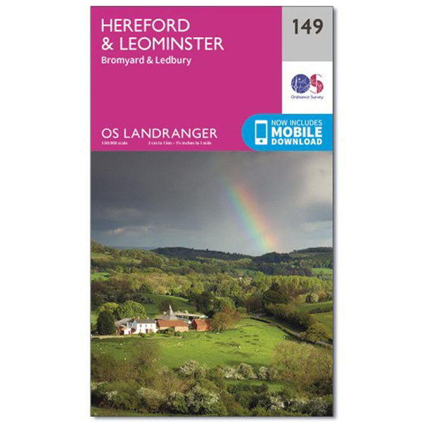 OS Landranger Map 149 Hereford & Leominster Bromyard & Ledbury - Towsure