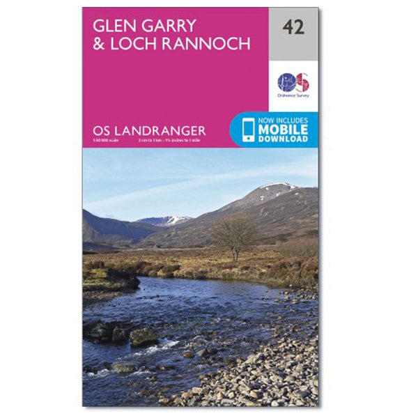 OS Landranger Map 42 Glen Garry & Loch Rannoch - Towsure