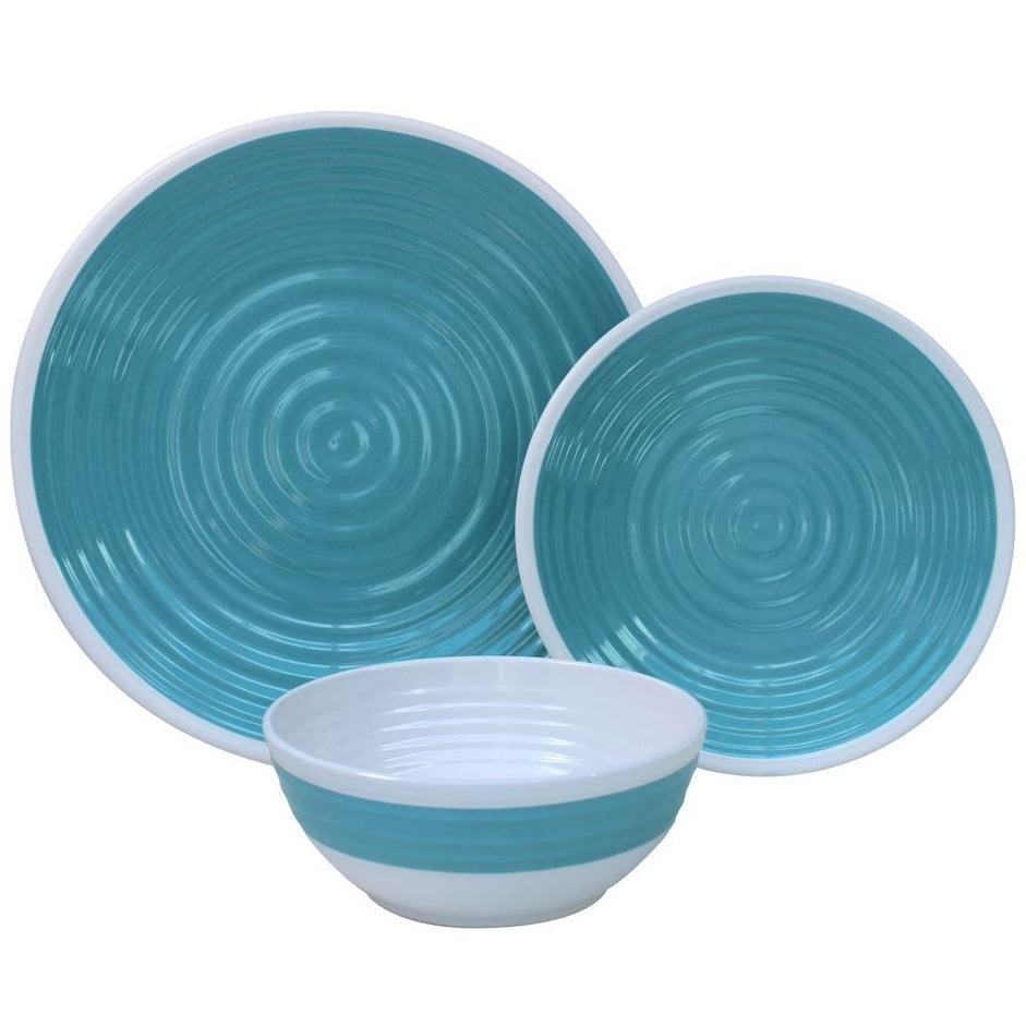 Outdoor Revolution Premium 12 Piece Melamine Set - Pastel Blue - Towsure