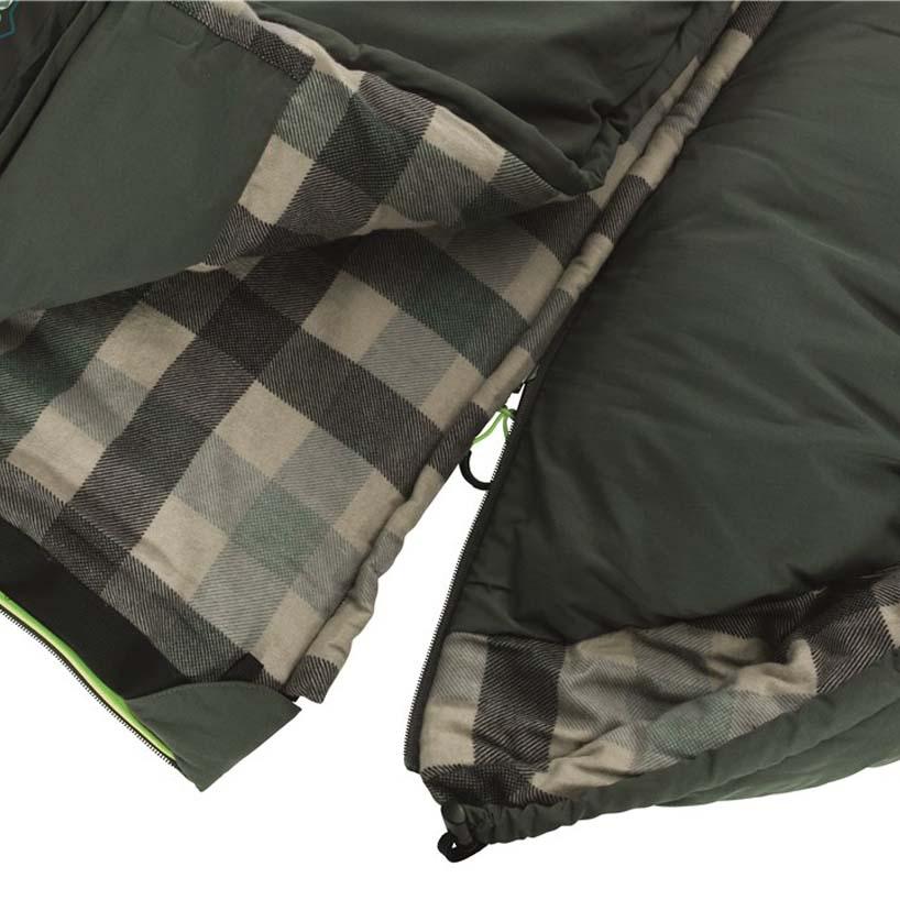 Outwell Camper Lux Double Sleeping Bag - Forest Green - Towsure