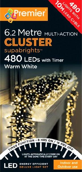 Premier 480 Multi-Action Cluster Warm White With Timer