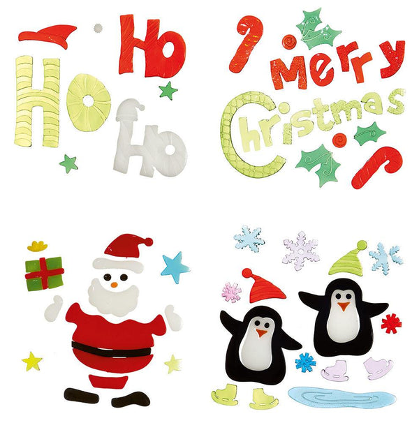 Premier Decorations 20-25 cm Santa Penguin Merry Christmas Stickers