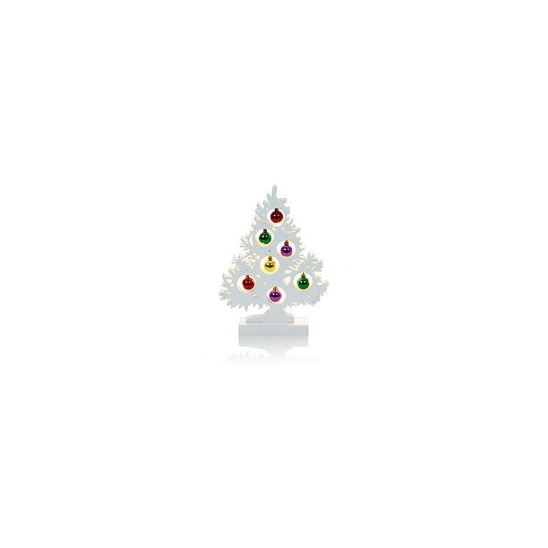 Premier Decorations 34cm Battery Operated Wooden Tree with Colour Balls and Timer - Towsure