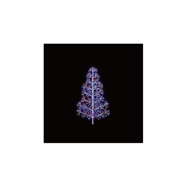 Premier Decorations 90cm Tree Starburst with LEDS and Timer - White/Rainbow - Towsure