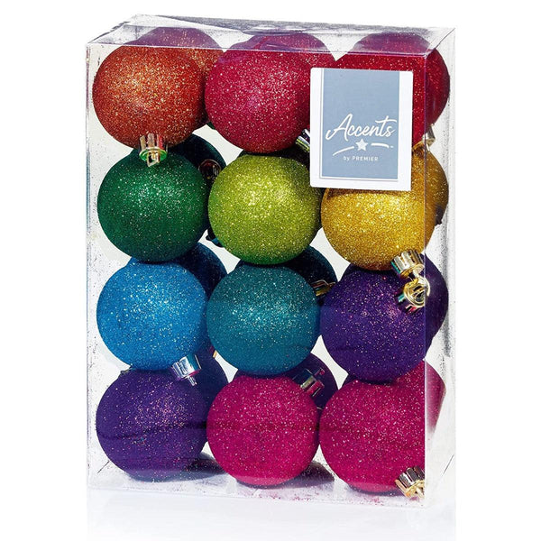 Premier Decorations Glitter Balls - Rainbow - Towsure