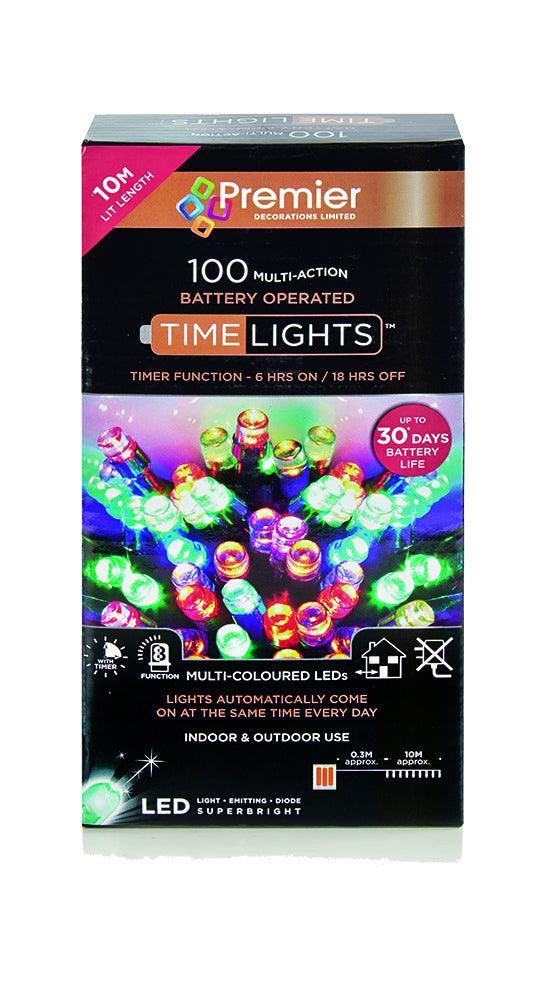 Premier Decorations 100 Multi-Coloured LED Lights
