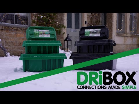 DriBox Medium Weatherproof Electrical Connection Box. IP55, Black