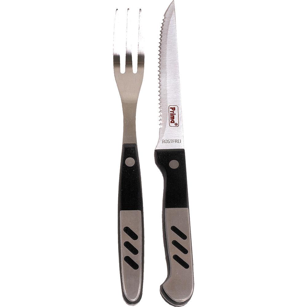 Prima 12-Piece Stainless Steel Steak Knives & Forks Set - Towsure