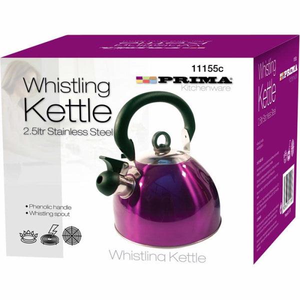 Prima Whistling Kettle 2.5L - Purple - Towsure