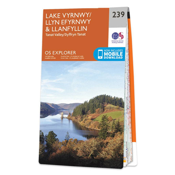 OS Explorer Map 239 - Lake Vyrnwy & Llanfyllin Tanat Valley