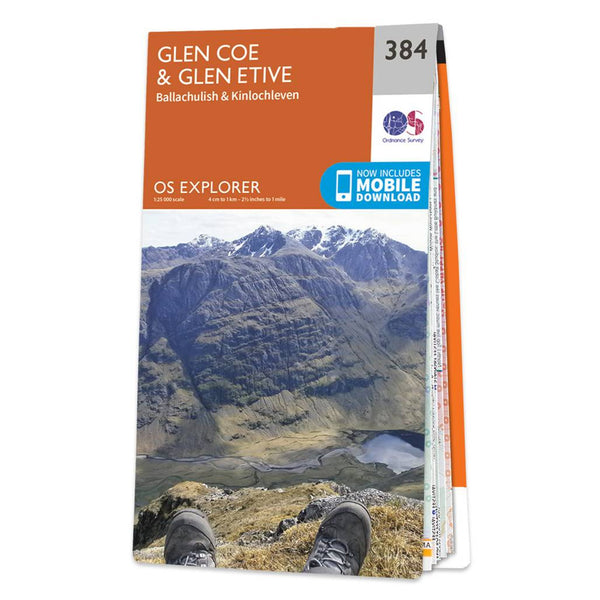 OS Explorer Map 384 - Glen Coe & Glen Etive Ballachulish & Kinlochleven