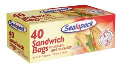 SealaPack Reusable Sandwich Bags - Roll of 40