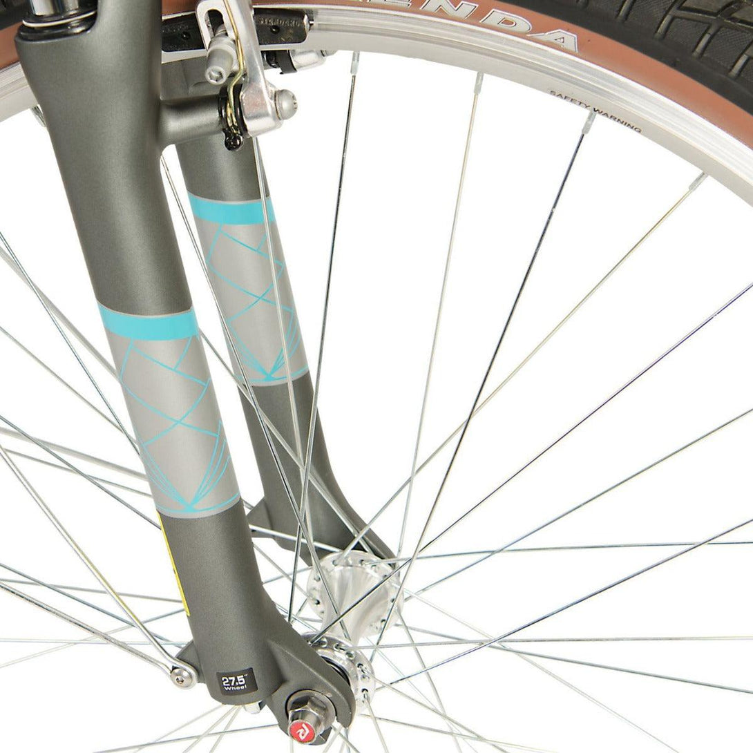 Raleigh Pioneer Trail Low Step Hybrid Bike - Grey Teal - Towsure
