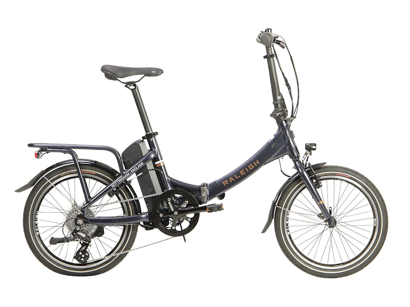 Raleigh folding bike hot sale blue