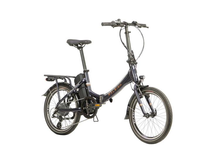 Raleigh Stow-E-Way Folding Electric Bike - Dark Blue - Towsure