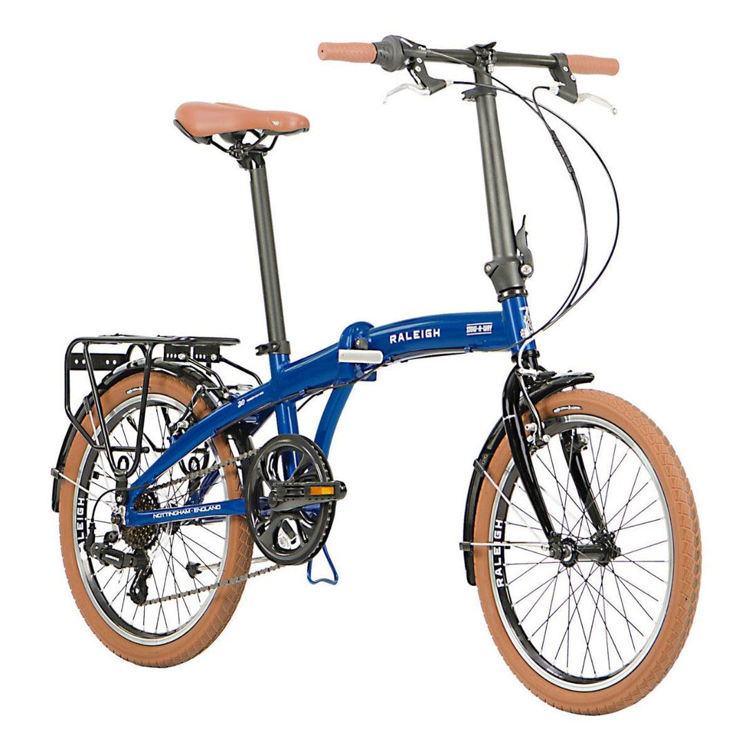 Raleigh Stowaway Folding Bike - Blue - Towsure