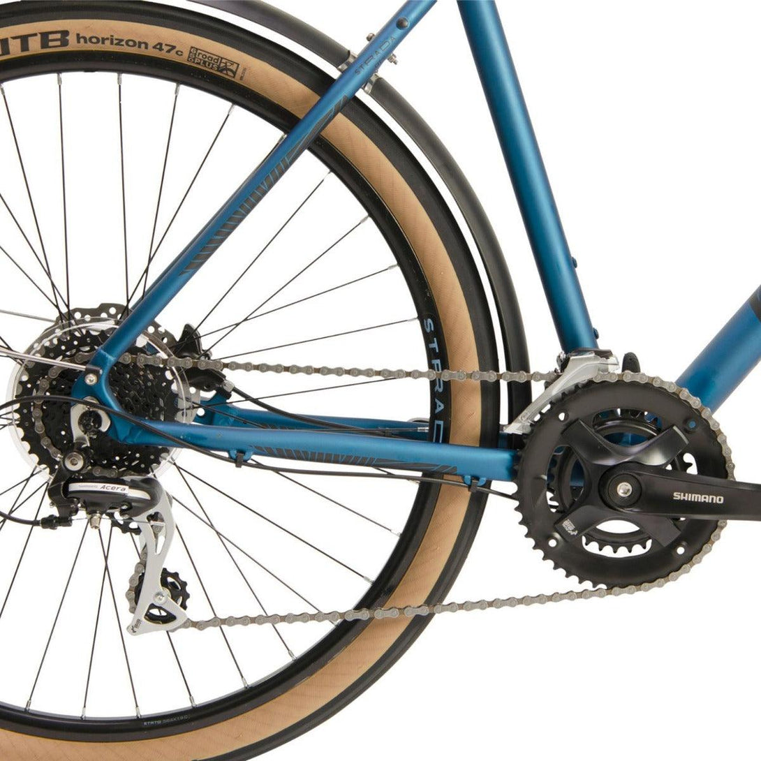 Raleigh Strada City Crossbar Hybrid Bike - Blue - Towsure