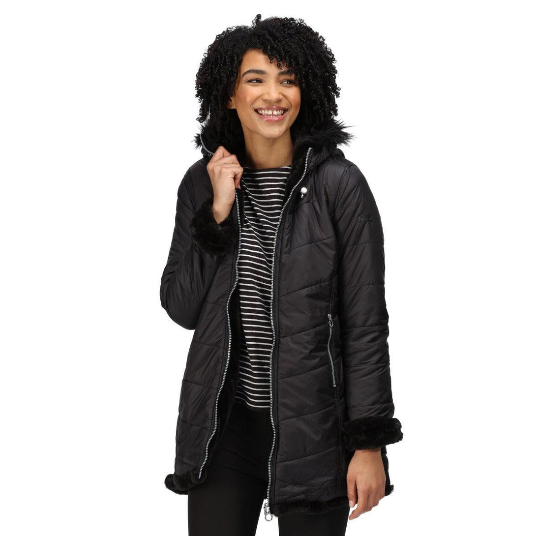 Regatta Charlize Insulated Parka Jacket - Black - Towsure