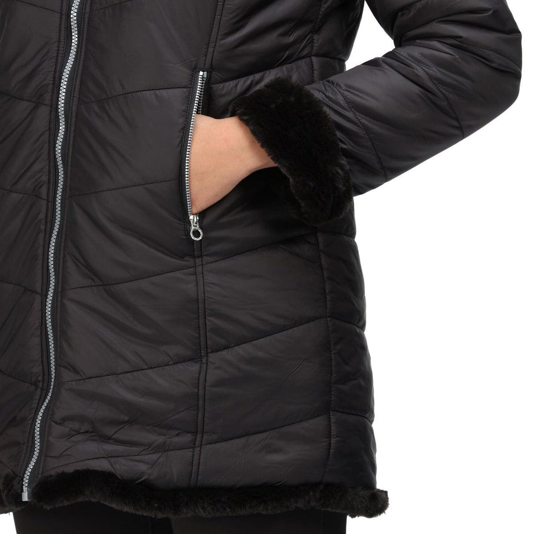 Regatta Charlize Insulated Parka Jacket - Black - Towsure